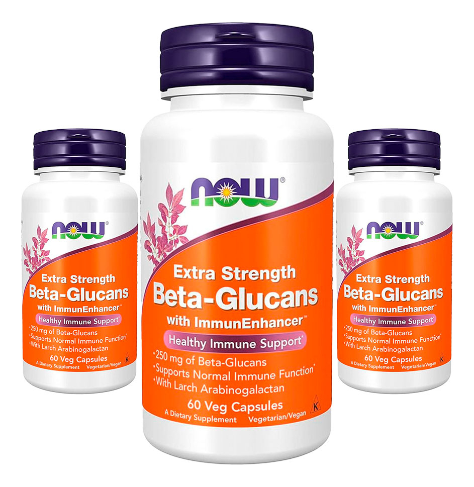 Beta-glucanos 1,3/1,6 Now Foods Beta-glucans 60veg Caps 3un