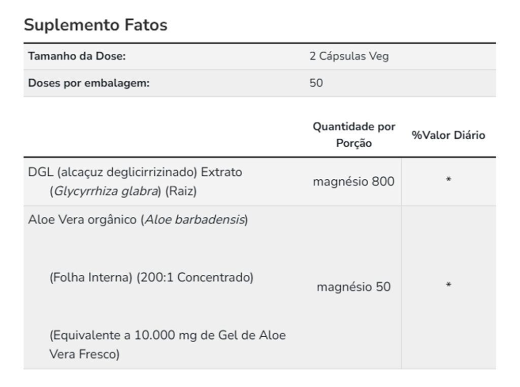 Dgl 400mg Now Food Com Aloe Vera 100 Caps Importado - Imagem 4