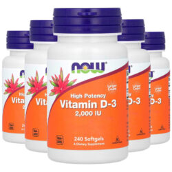 Vitamina D3 2000 Iu 240softgels Importado 5un Now Foods