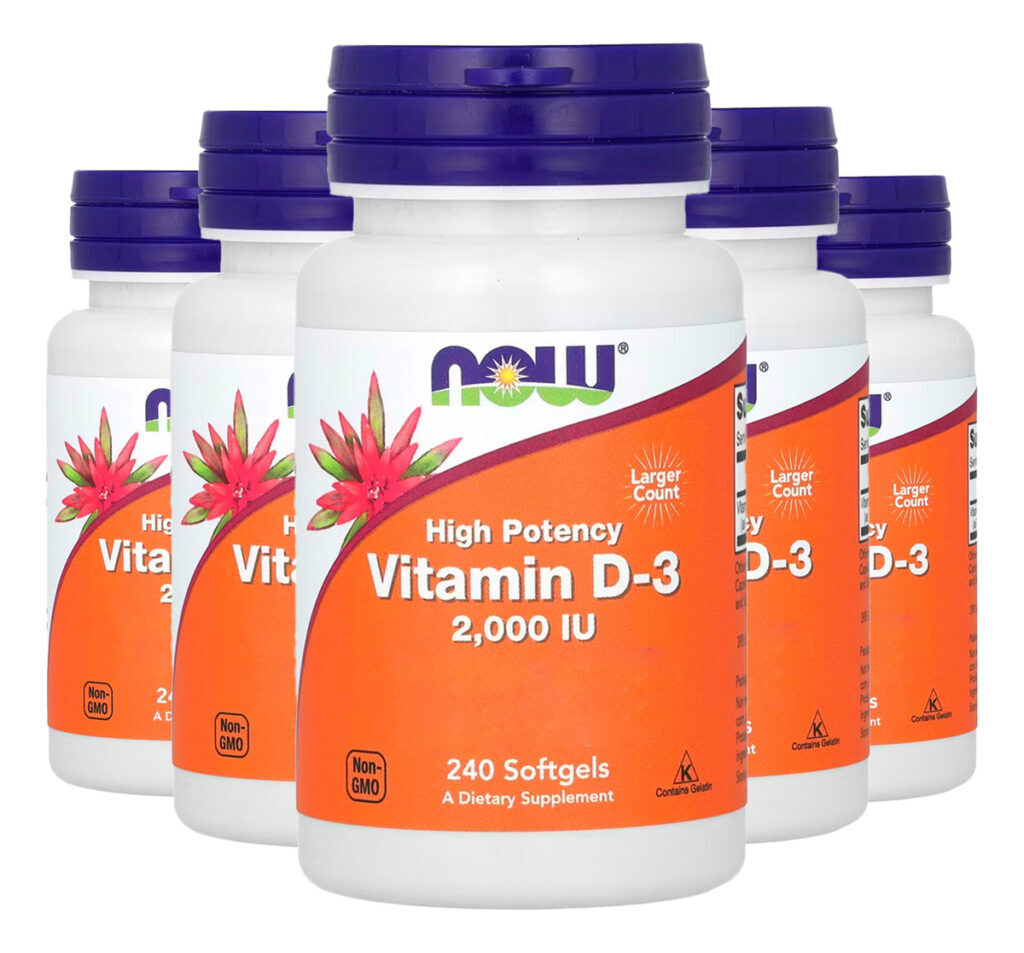 Vitamina D3 2000 Iu 240softgels Importado 5un Now Foods