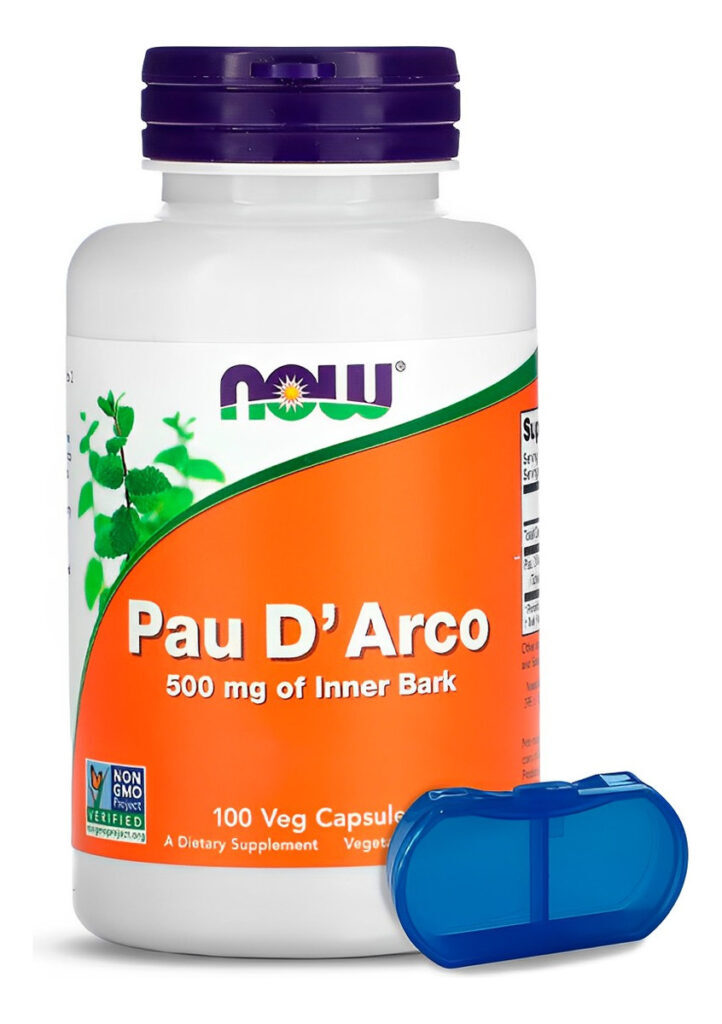 Pau D'arco 500mg Now Foods 100 Cáps + Porta Cápsulas