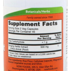 Stinging Nettle Root Extract Raiz Urtiga 250mg 90 Caps Now Sabor Neutro