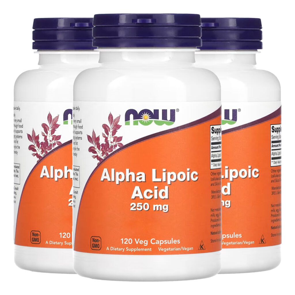 Ácido Alfa Lipóico 250mg Now Foods 120cápsulas Importado 3un