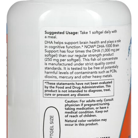 Dha 1000mg Óleo Peixe Forte 90sofg Importado 2un Now Foods - Imagem 4