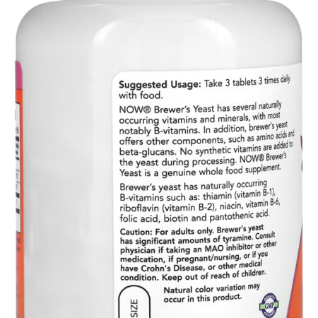 Levedura De Cerveja 650mg Now Foods 200 Tabs Importado - Imagem 2