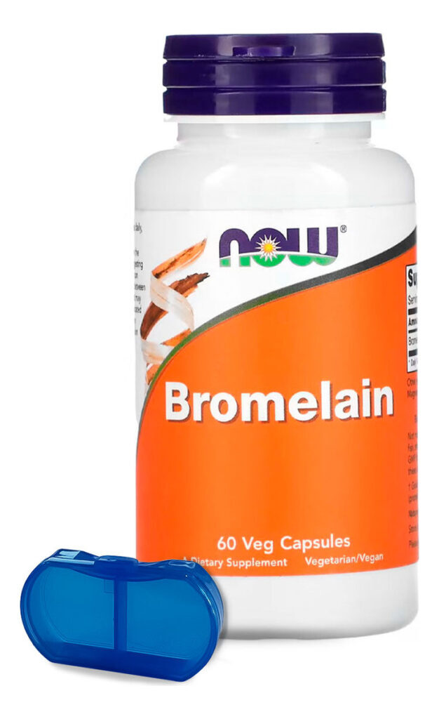 Bromelaína 500mg Now Foods 60 Cápsulas + Porta Cápsulas