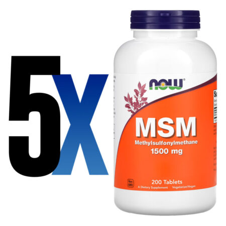 Msm 1500mg 200 Tablets Importado 5un Now Foods - Imagem 2