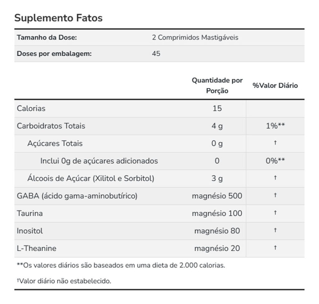 Gaba 250mg Now Foods 90 Chewables Mastigáveis - Imagem 4