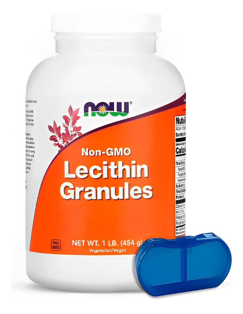Lecitina Grânulos Now Foods 454g + Porta Cápsulas
