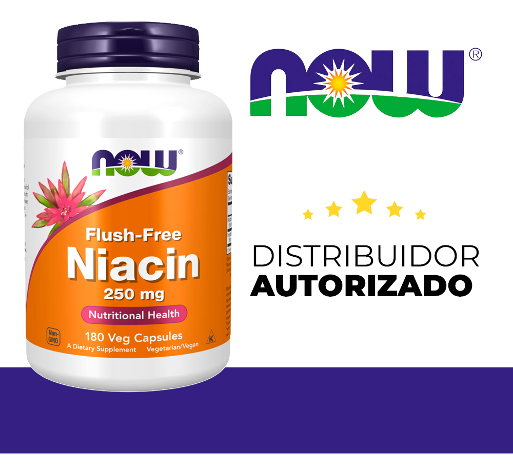 Niacina 250mg Now Foods Flush-free 180 Cápsula Importado - Imagem 4