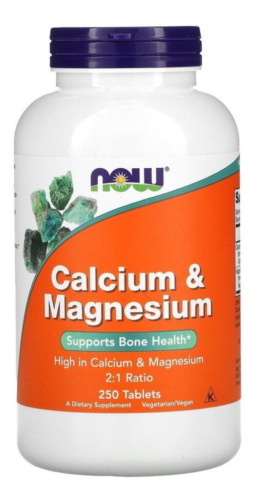 Calcio E Magnesio Now Foods 250 Tabs Ossos Musculos