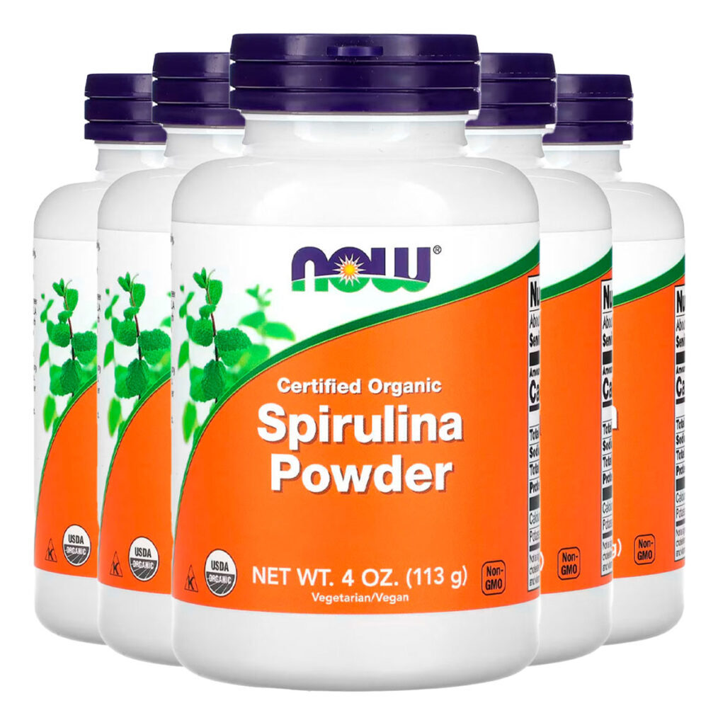 Spirulina Em Pó Now Foods 113g Orgânico Importado 5un