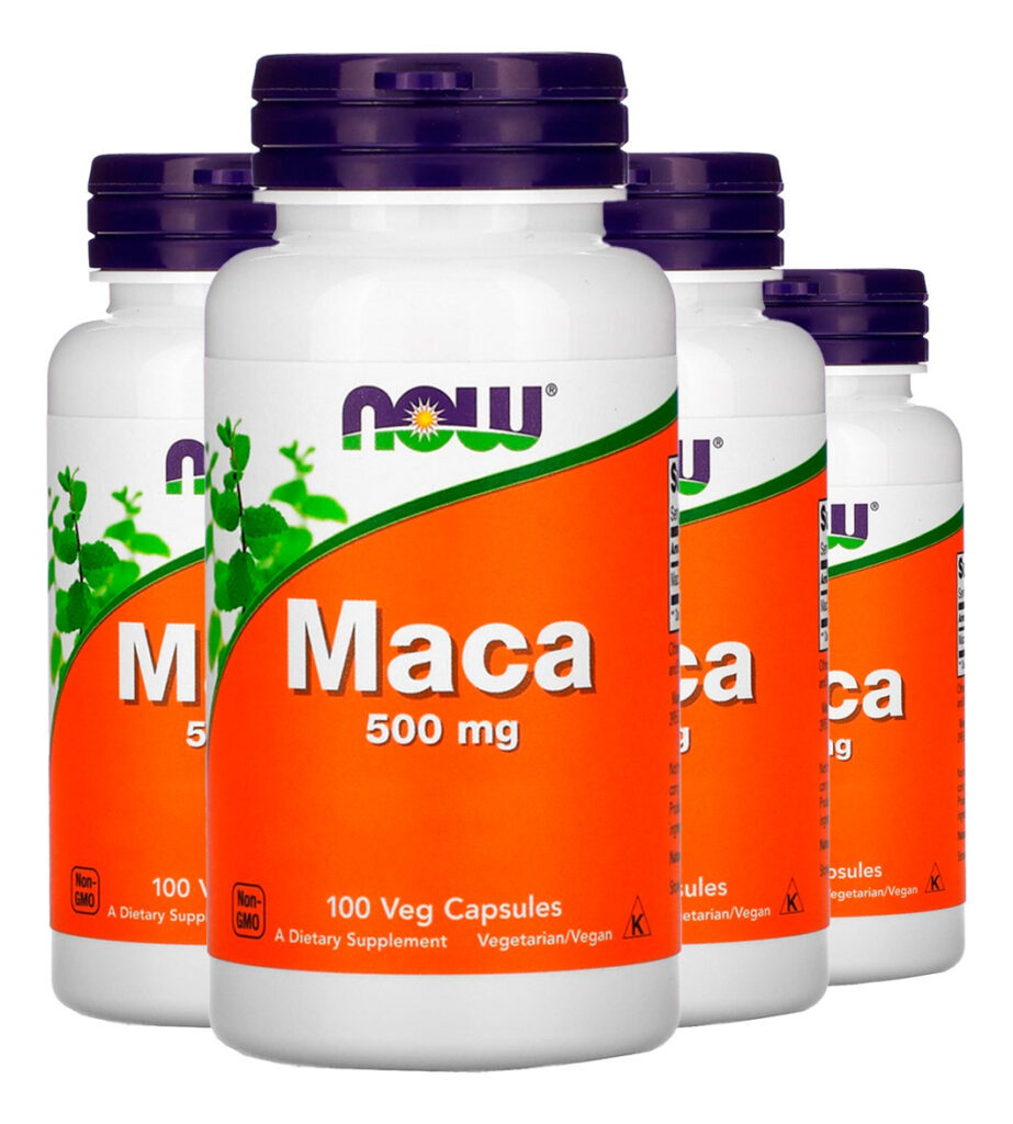 Maca Peruana 500mg 100 Veg Cápsulas Importado 4un Now Foods