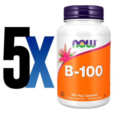 Vitamina B-100 Now Foods Complexo B 100cáps Importado 5un - Imagem 2