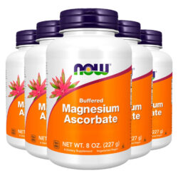 Ascorbato Magnésio Pó + Vit C 227g Importado 5un Now Foods
