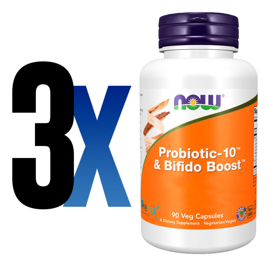 Probiótico 10 25 Bilhões Now Foods 90cap Importado 3un - Imagem 2