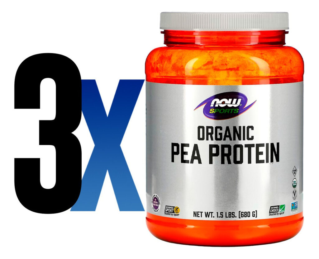 Proteína Ervilha Pó 680g Orgânica Importado 3un Now Foods - Imagem 2