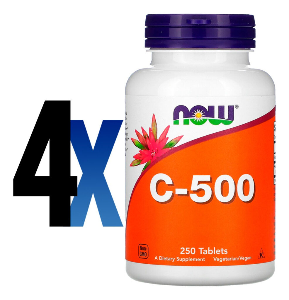 Vitamina C 500mg R. Mosqueta 250tab Importado 4un Now Foods - Imagem 2