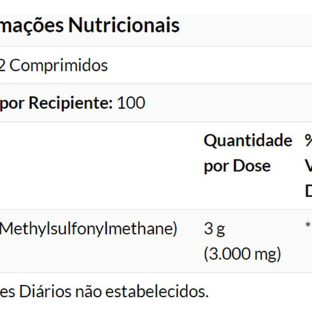 Msm 1500mg 200 Tablets Importado 5un Now Foods - Imagem 5