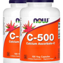 Vitamina C-500 C. Ascorbato-c 100cap Importado 2un Now Foods