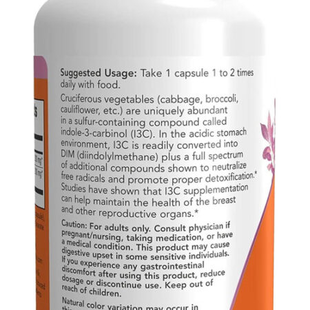 Indole-3-carbinol Now Foods 200mg 60veg Caps 4un - Imagem 5