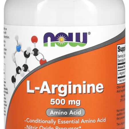 L-arginina 500mg Now Foods L-arginine 250 Veg Caps 5un - Imagem 3