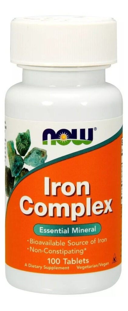 Complexo De Ferro Now Foods Iron Complex 100 Tablets Sabor Sem Sabor