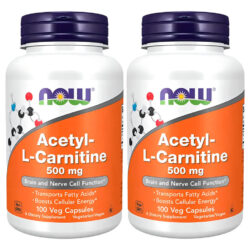 Acetil L-carnitina 500mg Now Foods 100 Vegcaps 2un Sabor Sem Sabor