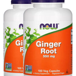 Raiz De Gengibre 550mg 100 Caps Importado 2un Now Foods
