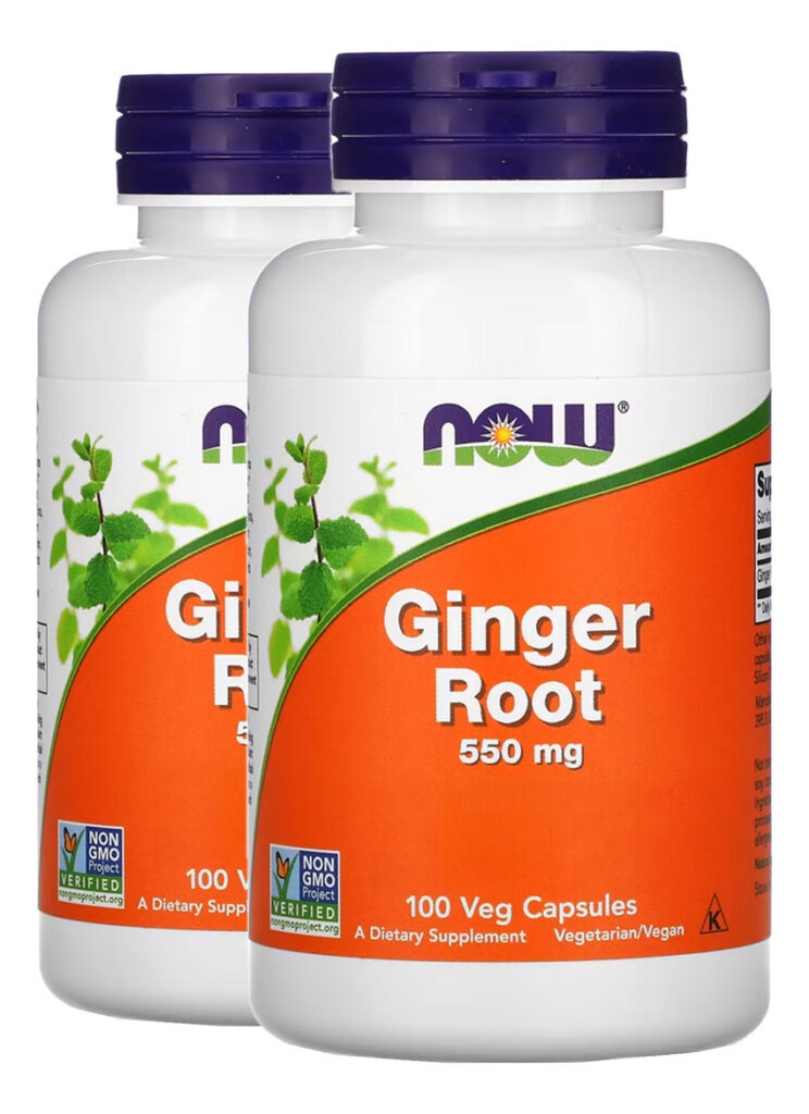 Raiz De Gengibre 550mg 100 Caps Importado 2un Now Foods