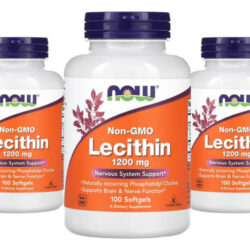 Lecitina Lecithin 1200mg Now Foods 100cap Softgels 5un