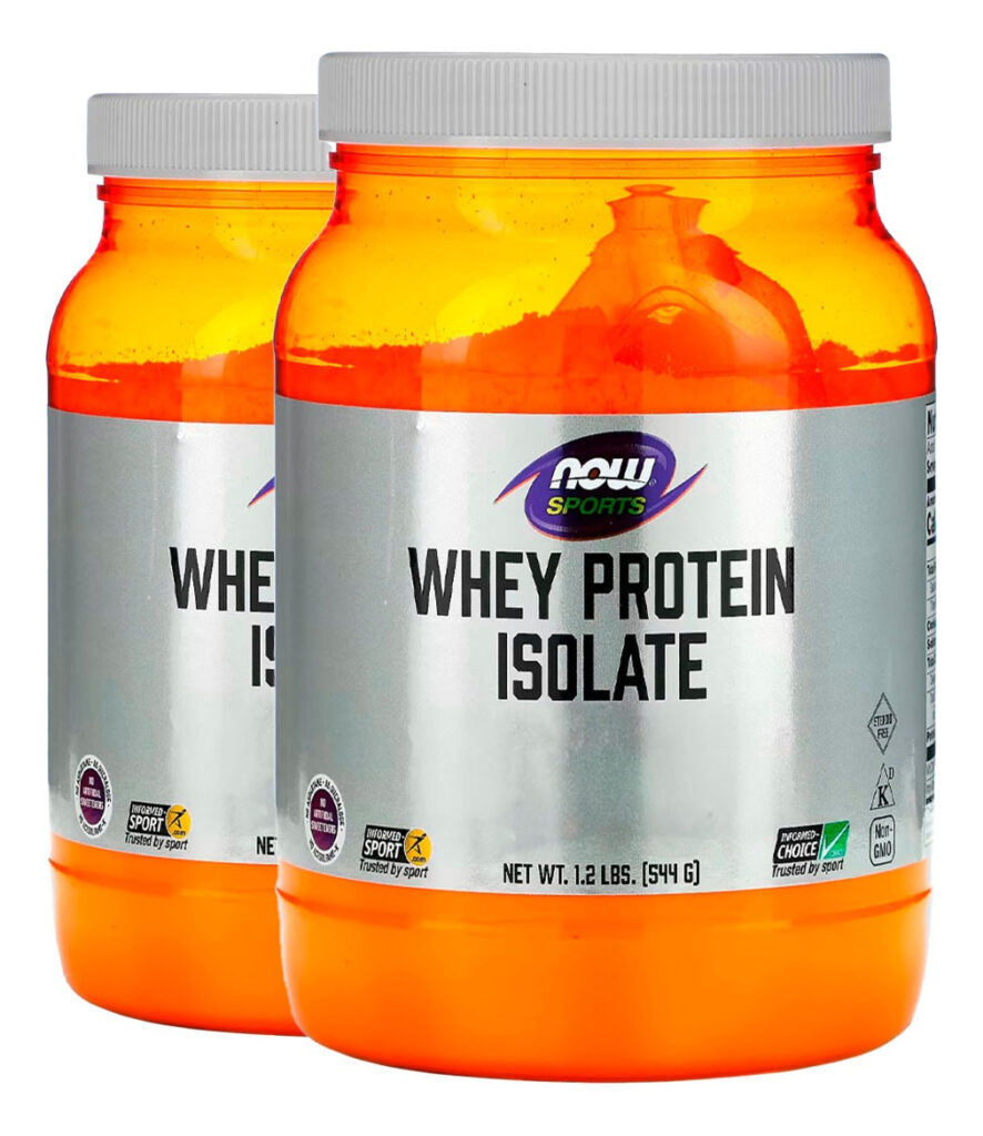 Whey Protein Isolado 544g Sem Sabor Importado 2un Now Foods