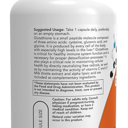 Glutationa 500mg Now Foods Glutathione 60 Veg Caps 3un - Imagem 5