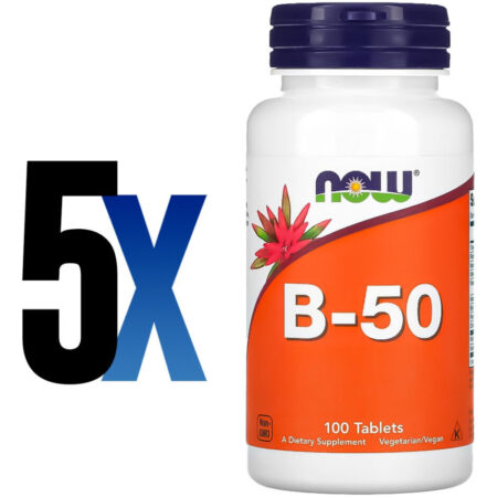 Vitamina B-50 100 Tablets Importado 5un Now Foods - Imagem 2