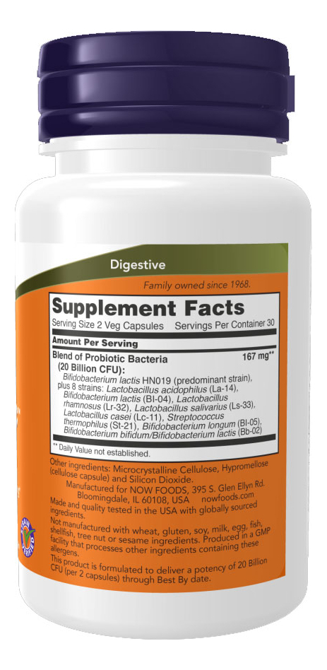 Clinical Gi Probiótico 20 Bi 60cáps Importado 2un Now Foods - Imagem 3