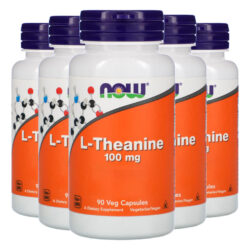 L-theanine Teanina 100mg Now Foods 90 Veg Cáps Importado 5un