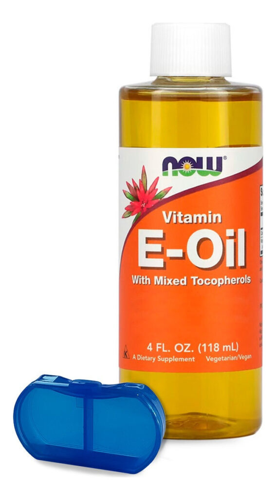 Vitamina E Oil Now Foods 118ml + Porta Cápsulas
