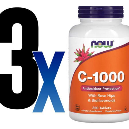 Vitamina C-1000mg 250 Tablets Importado 3un Now Foods - Imagem 2