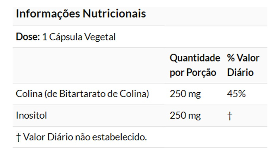 Colina E Inositol 250/250mg 100 Cáps Importado 5un Now Foods - Imagem 4