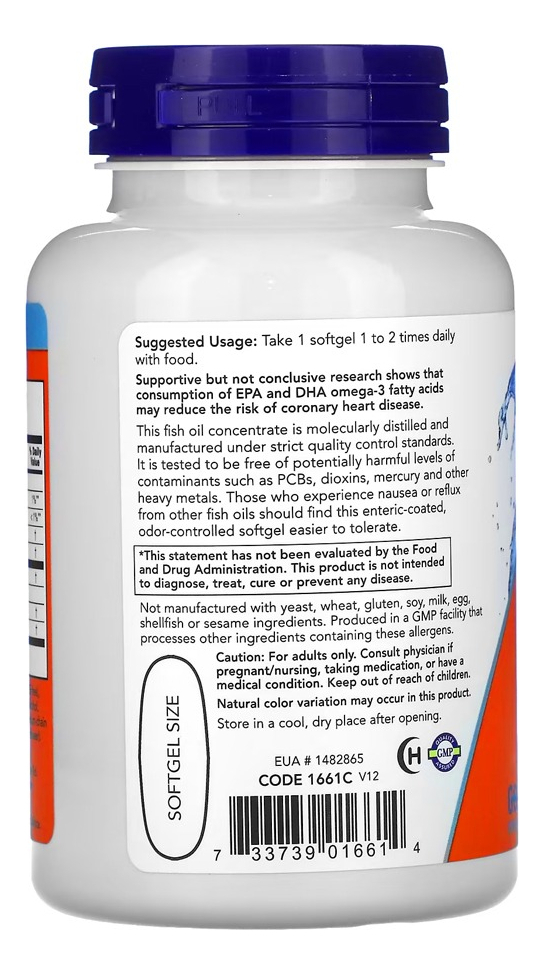 Ultra Ômega 3 Now Foods 90 Softgels Eua/usa - Imagem 3