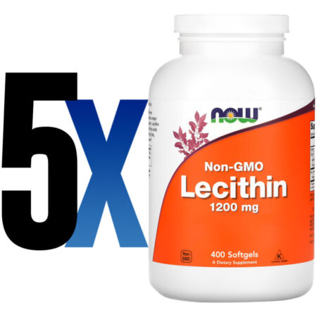 Lecitina 1200mg 400 Soft Importado 5un Now Foods - Imagem 2