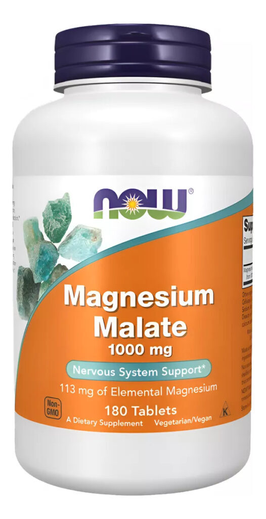Magnésio Malato Now Foods 1000mg 180 Tabs