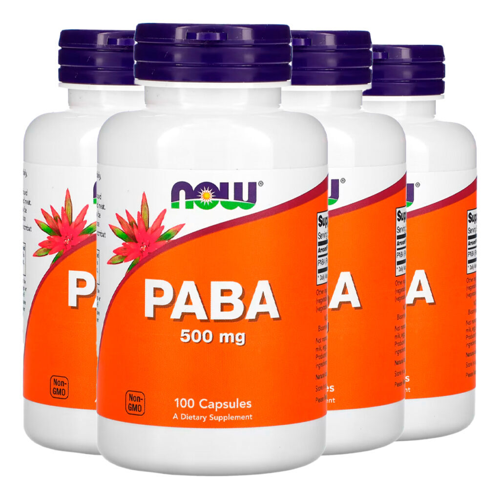 Paba 500mg Now Foods 100 Cápsulas Importado 4un