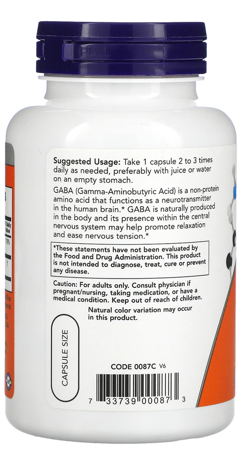 Now Ácido Gama 500mg E Vit-b6 100cap Distribuidor Autorizado - Imagem 3