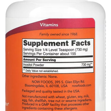 Pó De Inositol Now Foods Mio-inositol 113g + Porta Cápsulas - Imagem 2