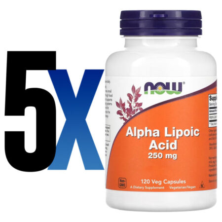 Ácido Alfa Lipóico 250mg Now Foods 120cápsulas Importado 5un - Imagem 2