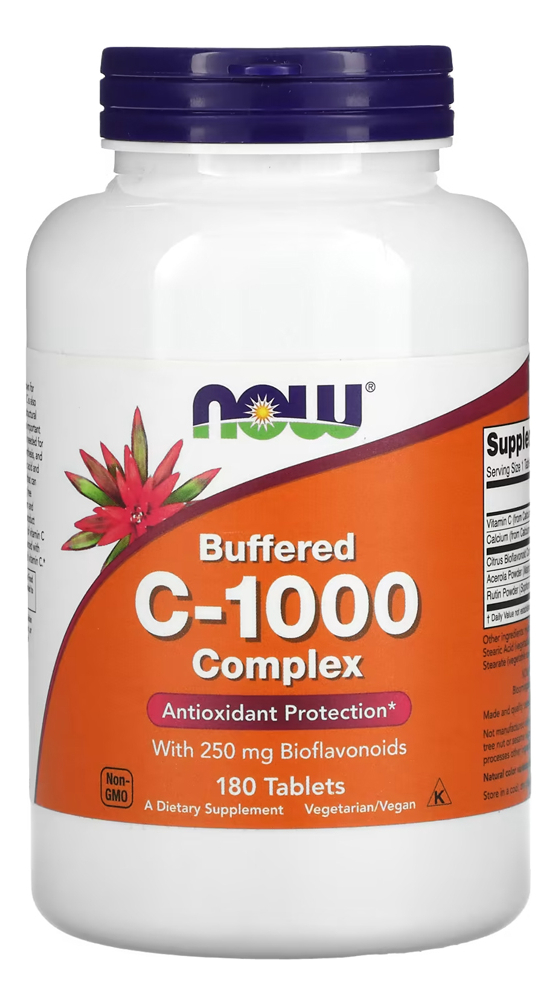Now Foods Complexo Vitamina C 1000mg 180 Tabls Importado