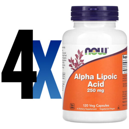 Ácido Alfa Lipóico 250mg Now Foods 120cápsulas Importado 4un - Imagem 2
