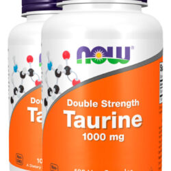 Taurina 1000mg Dupla Força 100 Cáps Importado 2un Now Foods