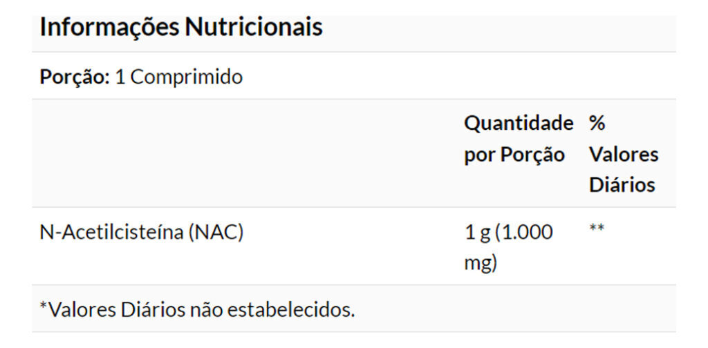 Now Foods Nac N-acetilcisteína 1000mg 120tabs Sabor Nd - Imagem 2